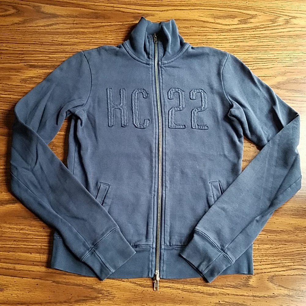 Vintage Y2K Hollister Two-Way Zip Up Sweatshirt Track Jacket